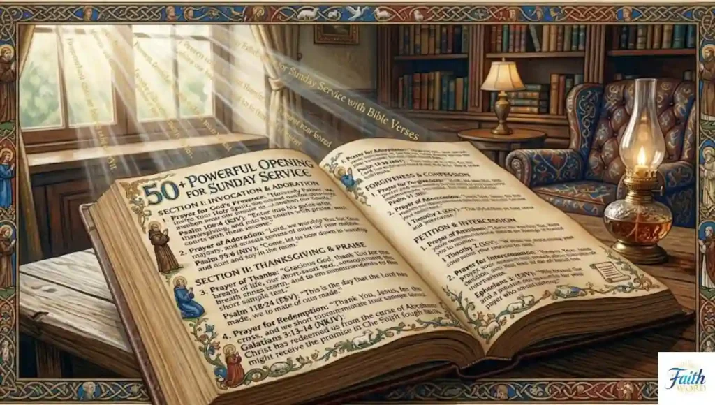 50+ Powerful Opening Prayer for Sunday Service with Bible Verses