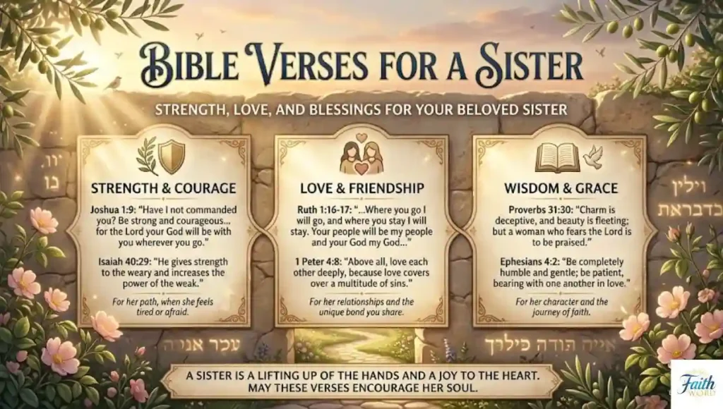 Bible Verses For A Sister
