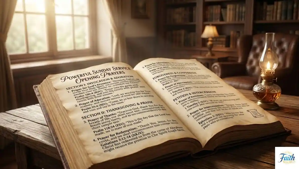 60+ Powerful Opening Prayer for Sunday Service with Bible Verses